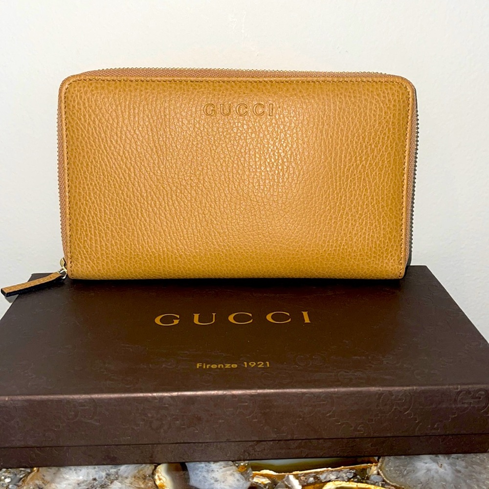 🆕Gucci 321117 GG Guccissima XL Zip Around Wallet